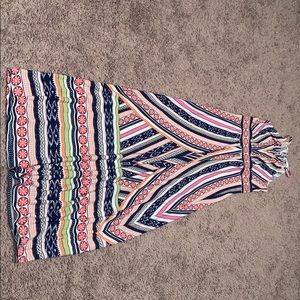Multi color spaghetti strap maxi dress